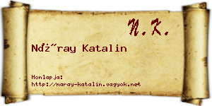 Náray Katalin névjegykártya